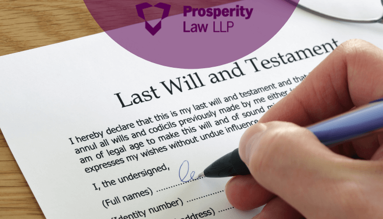 signed last will and testament document