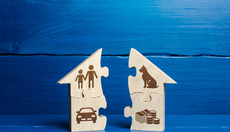 house depicting family owned assets being split into two